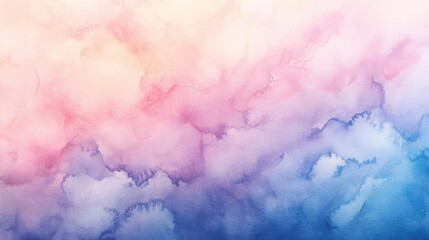 A beautiful watercolor gradient blending soft pink and blue hues, creating a serene and calming abstract background.