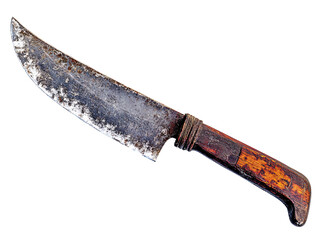 a knife with a wooden handle