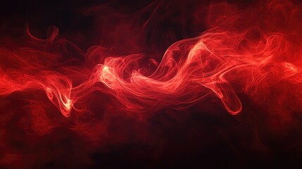 Wall Mural - A mesmerizing swirl of red smoke, creating an enchanting atmosphere filled with mystery and artistry.