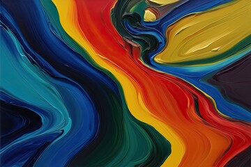 Bold Oil Paint Graphic Canvas with Striking Colors for Engaging Abstract Background