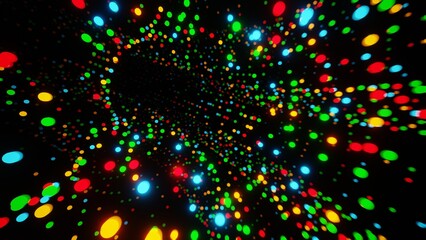 Poster - Colorful Abstract Light Bokeh on Dark Background