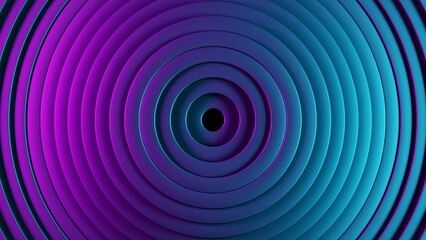 Wall Mural - Concentric Circular Pattern in Vibrant Purple and Teal Tones