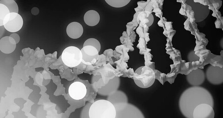 Poster - Animation of white spots over dna strand