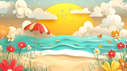 Wall Mural - Summertime Tropical Paradise