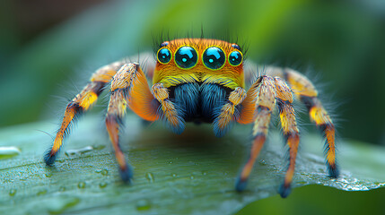 cute baby spiders in the grass