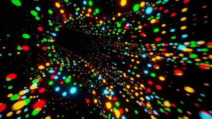 Poster - Colorful Abstract Light Bokeh on Dark Background