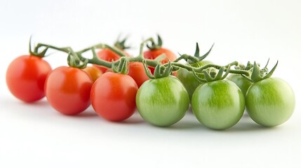 Wall Mural - Branch of Ripe and Green Tomatoes