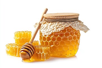 Honey on isolated on white background