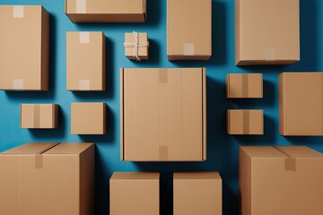 comprehensive guide to illustrated moving boxes and cardboard packages for packing from various angl