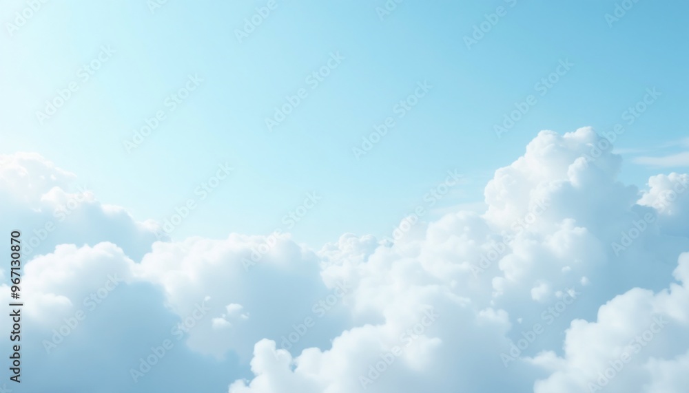 soft fluffy clouds with calming gradients in blue and white Stock ...