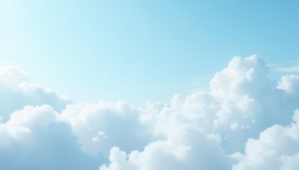 soft fluffy clouds with calming gradients in blue and white