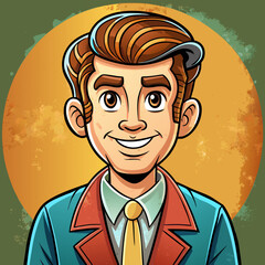 Wall Mural - retro man vintage vector illustration