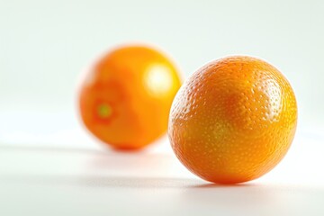 A pair of fresh oranges placed together on a table