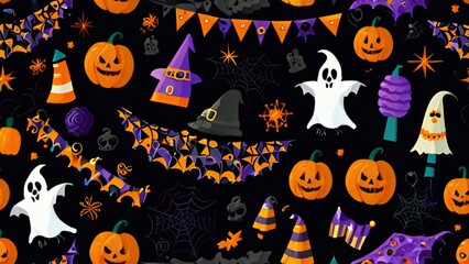 halloween seamless pattern