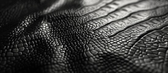 Poster - Texture of black leather background with copy space image