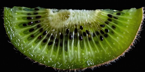 Canvas Print - Half of a Ripe Kiwi Fruit Split Open