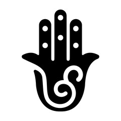 Sticker - A solid icon of healing hand 