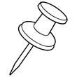 © Shapla - pushpin outline coloring book page line art illustration digital drawing