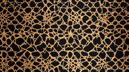 Wall Mural - Seamless vintage black and gold Islamic geometric pattern