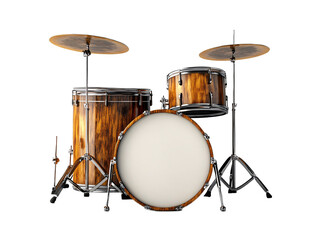 a drum set with a white drum set