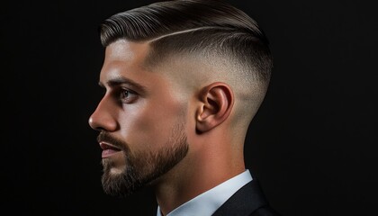 Man with a stylish haircut.