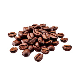 Roasted Coffee Beans, Isolated Cut-out on Transparent Background