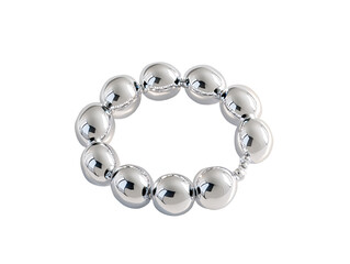 a silver bracelet with beads