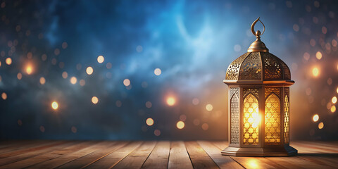 Islamic Muslim holiday background with Eid lantern or lamp, Islamic, Muslim, holiday, background, Eid, lantern