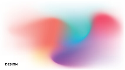 Wall Mural - abstract vibrant gradient mesh background vector. saturated colors blurred fluid texture for modern 