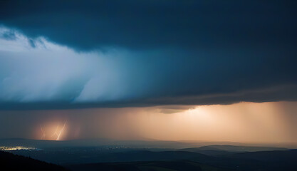 Wall Mural - misty stormy sky