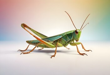 Giant Shield mantis closeup with self defense position on white background Shield mantis closeup