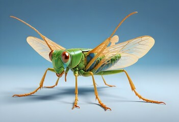 Giant Shield mantis closeup with self defense position on white background Shield mantis closeup