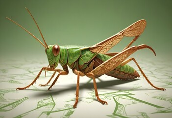 Giant Shield mantis closeup with self defense position on white background Shield mantis closeup