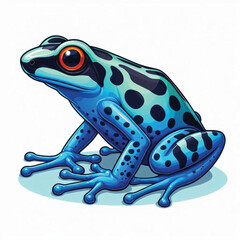 Cute Poison Dart Frog Vector Cartoon illustration