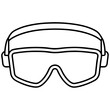 © Shapla - safety goggles outline coloring book page line art illustration digital drawing