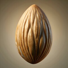 A realistic 3D model of an almond. perfect for adding a touch of natural detail to your design projects.