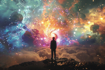 Wall Mural - Law of attraction. Background