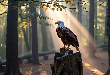 Wall Mural - eagle in the park