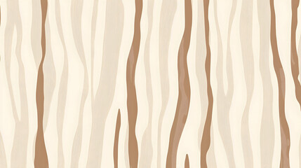 minimalist pattern of thin, uneven lines resembling tree bark texture, in subtle shades of brown and tan on a cream background