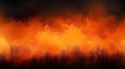 orange black watercolor gradient background suitable autumn halloween