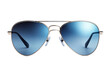 © Роман Варнава - Stylish clean sunglasses with blue lenses resting on a pristine white background for fashion lovers