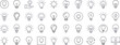 © RaulAlmu - Lightbulbs, Lamps Pack of Thin Icons. Editable Stroke. Suitable for Web Sites, Books, Cards, Apps
