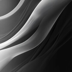 Wall Mural - Abstract Black and White Swirling Lines