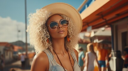 Wall Mural - woman in hat