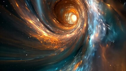 Wall Mural - A breathtaking journey through the swirling colors of a vibrant galaxy in deep space