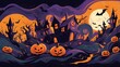 © Mx - Halloween abstract expressionism, bold lines, chaotic energy perfect for Halloween