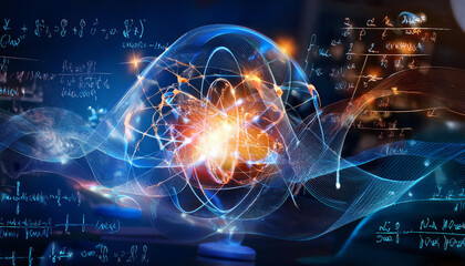 physics formulas and plasma energy with sparks and molecules