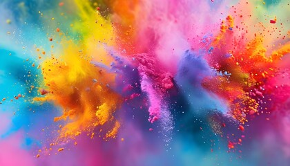 Colorful Powder Burst Creating Dynamic Abstract Background for Artistic Inspiration