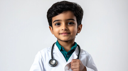 Wall Mural - Indian boy dressed as a doctor