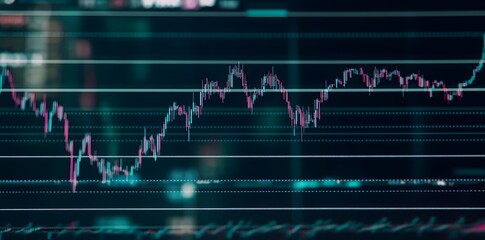 Wall Mural - Stock Market Chart with Fluctuating Prices